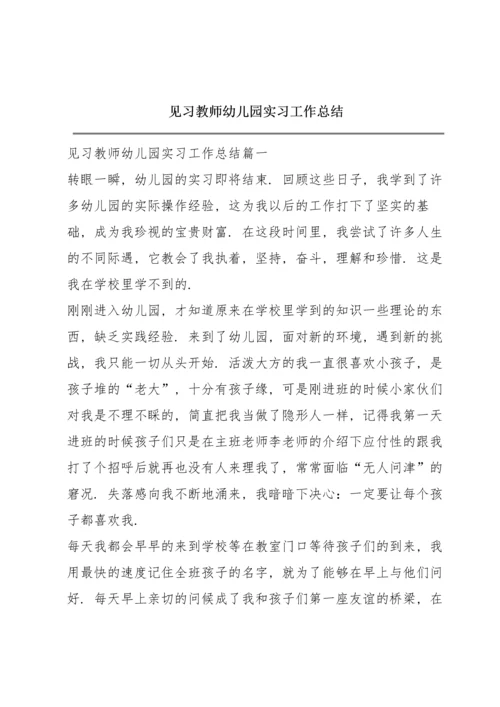 见习教师幼儿园实习工作总结.docx