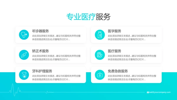 精美欧美风医疗医学工作汇报医院宣传PPT模板