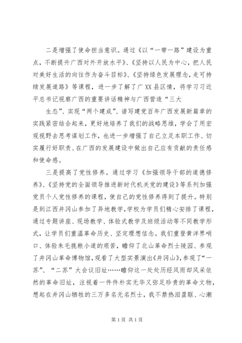 工委党校处级干部进修班心得体会六篇.docx