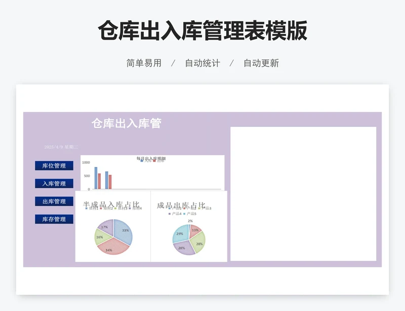 仓库出入库管理表模版