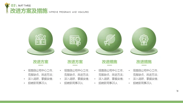 春天的花束简洁干净的通用汇报PPT模板
