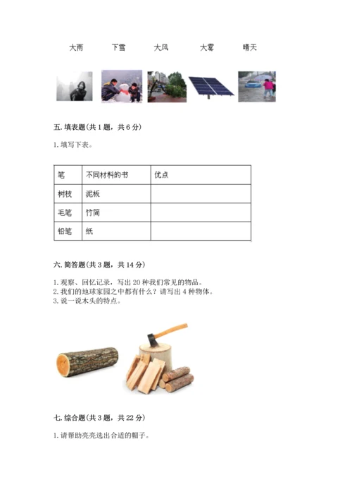 教科版科学二年级上册《期末测试卷》精品（有一套）.docx