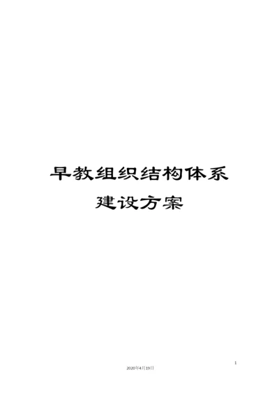 早教组织结构体系建设方案样本.docx