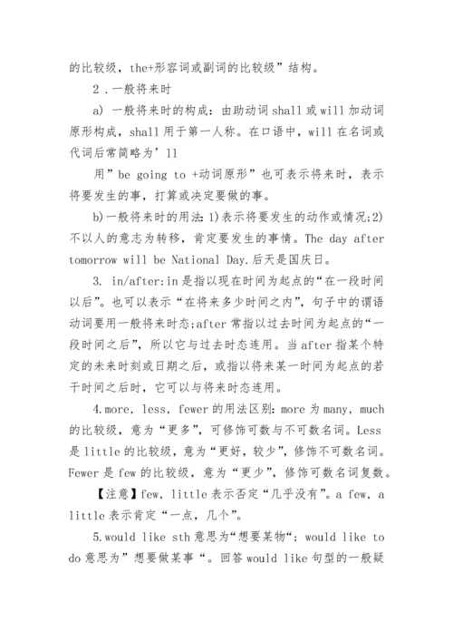 初中八年级英语语法知识点整理.docx