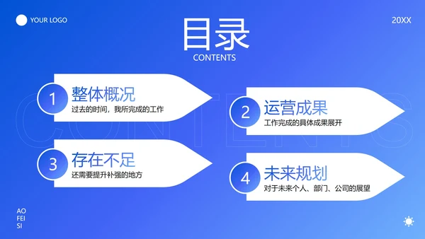 高级渐变弥散APP项目年度运营报告PPT模板