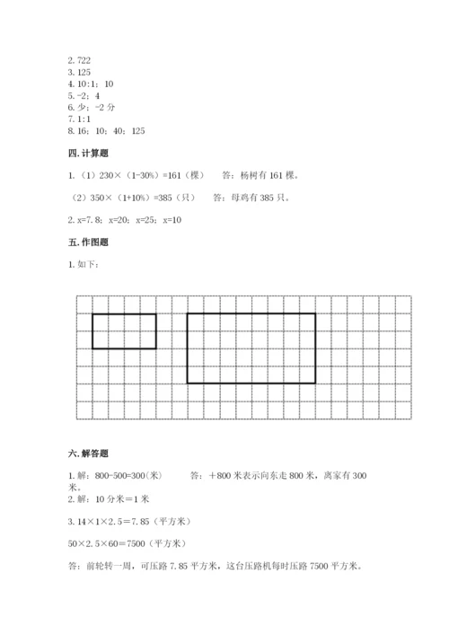 慈溪市六年级下册数学期末测试卷（精练）.docx