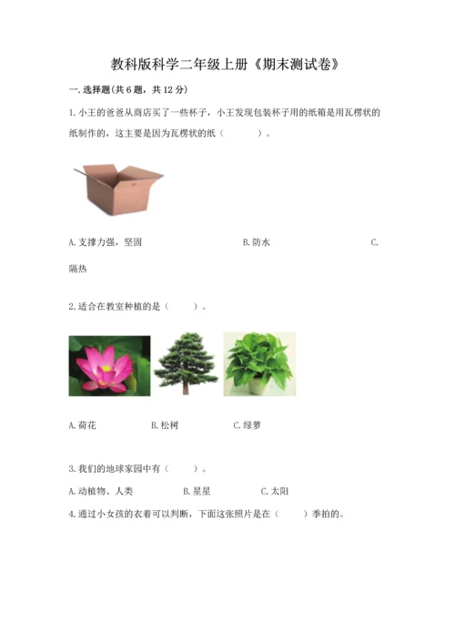 教科版科学二年级上册《期末测试卷》带答案（达标题）.docx