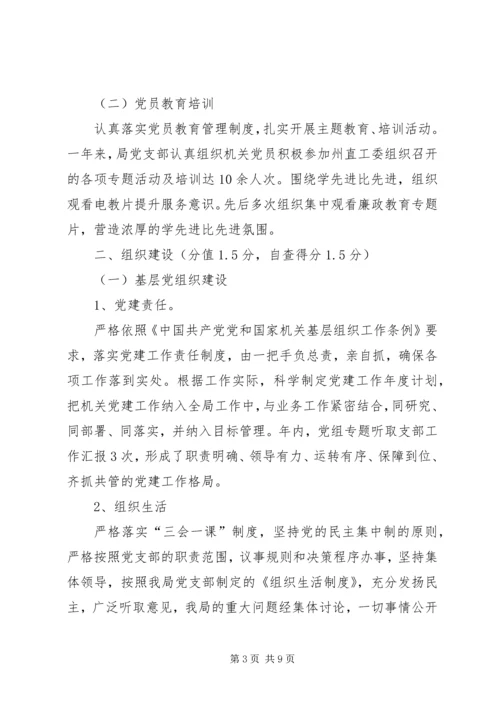 扶贫办机关党建自查工作报告.docx