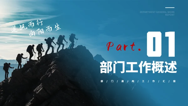 逆风而行向阳而生正能量通用PPT模板