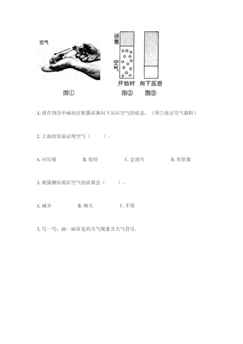 教科版小学三年级上册科学期末测试卷学生专用.docx