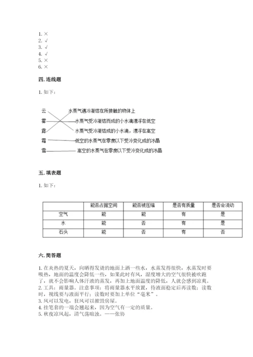 教科版三年级上册科学期末测试卷（各地真题）.docx