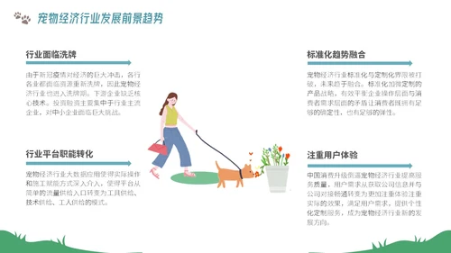 插画风宠物经济行业前景分析报告PPT