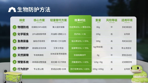 绿色3D立体风户外露营攻略