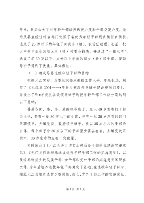 认真做好培养选拔优秀年轻干部工作真正解决的报告.docx