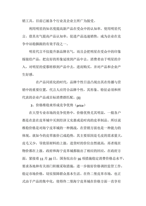 海宁皮革城的营销策略探讨