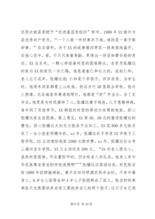 关于XX省XX市三道关镇六村党支部书记.docx