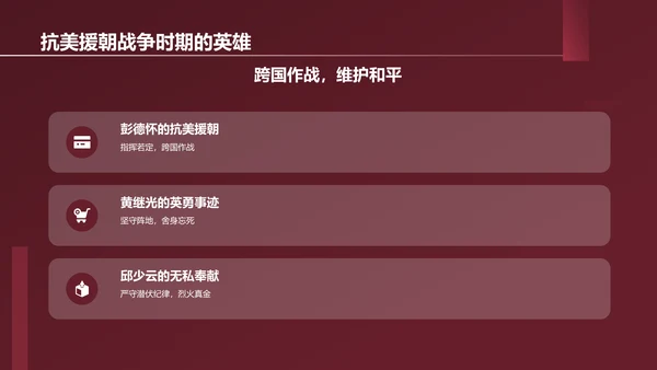 红色历史英雄人物介绍PPT模板