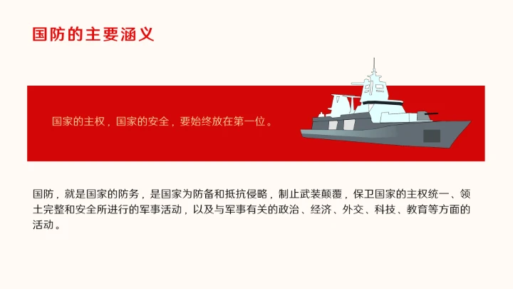 新时代国防教育专题全国中小学生国防教育ppt