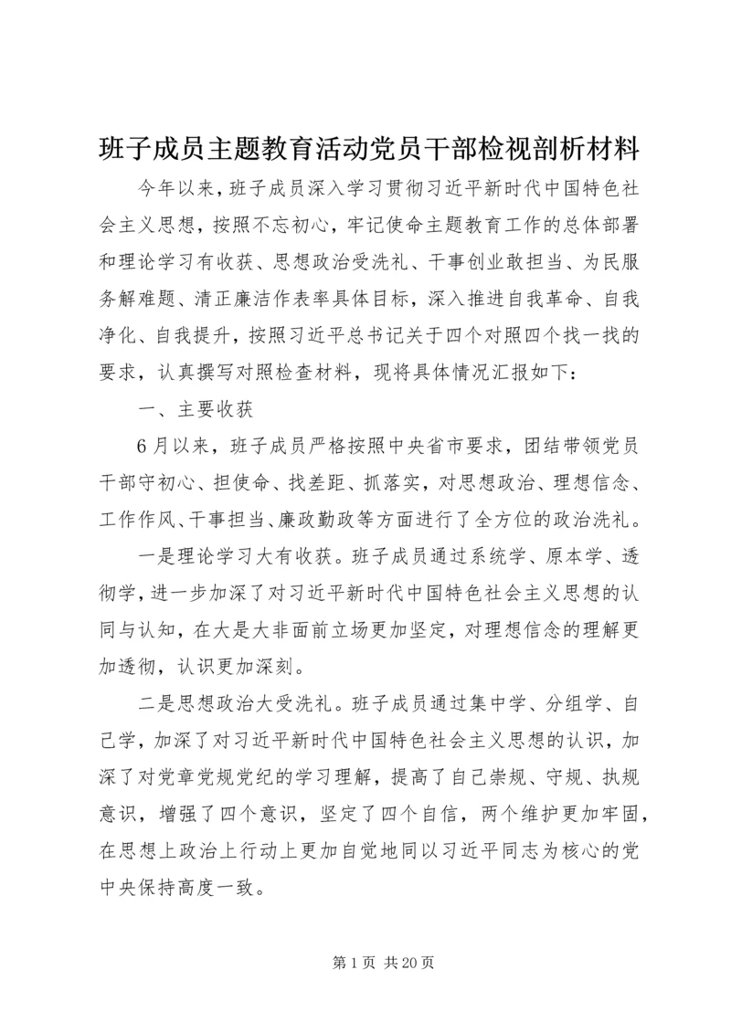 班子成员主题教育活动党员干部检视剖析材料.docx