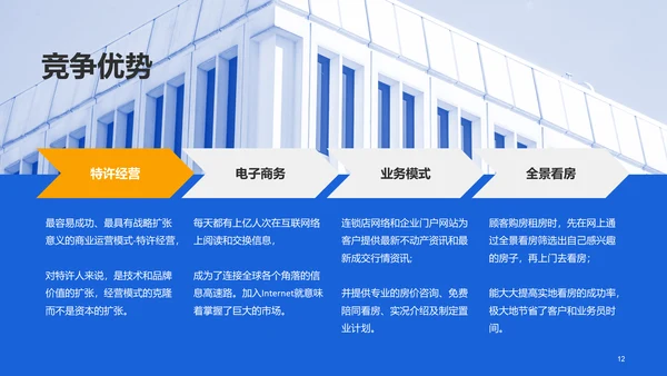 蓝色商务现代建筑行业商业计划书PPT