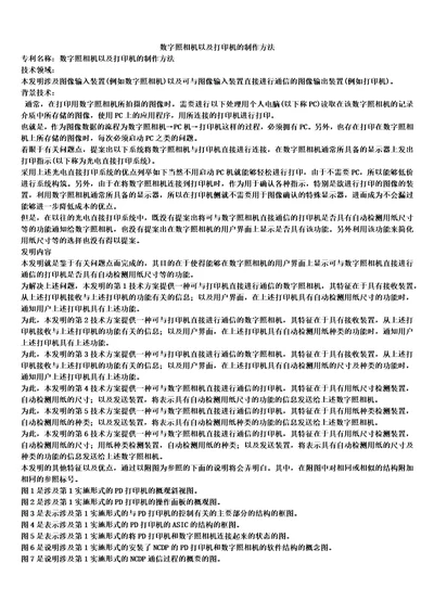 数字照相机以及打印机的制作方法