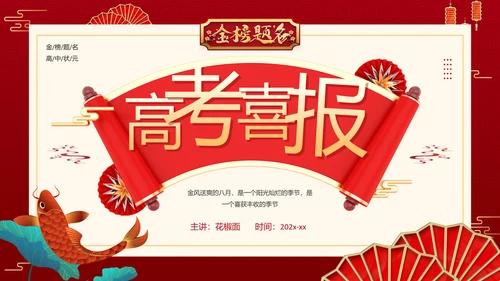 高考喜报PPT模板