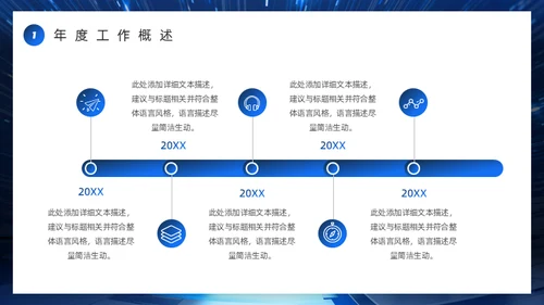 科技创新互利未来蓝色科技风商务通用PPT模板