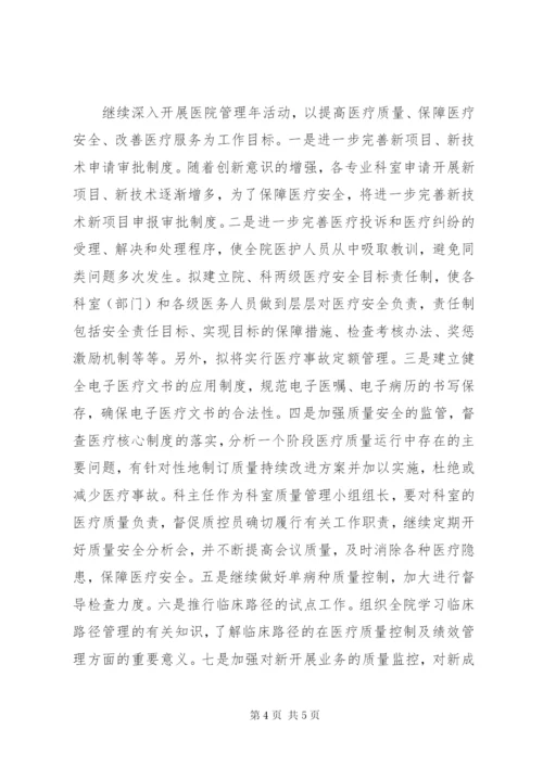 XX年医疗工作计划范文.docx