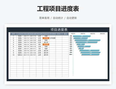 工程项目进度表