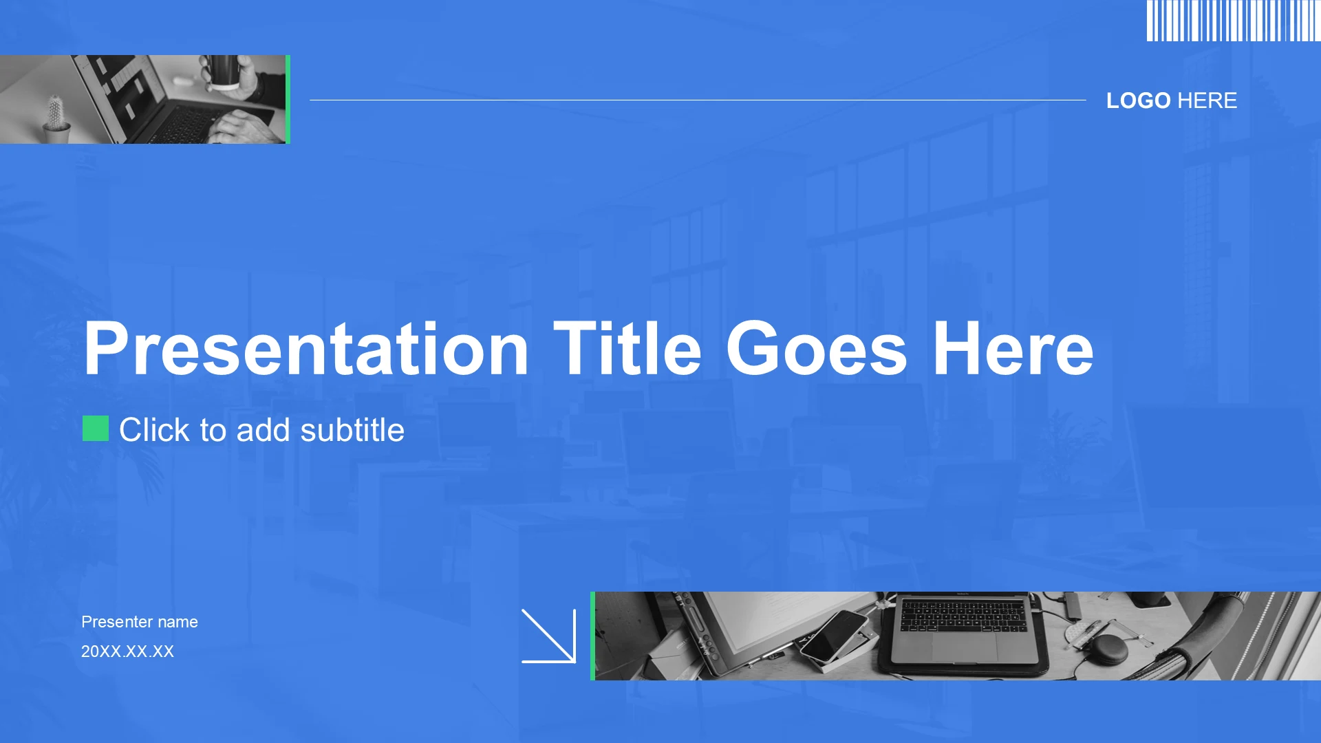 蓝色简约风工作总结PPT主题