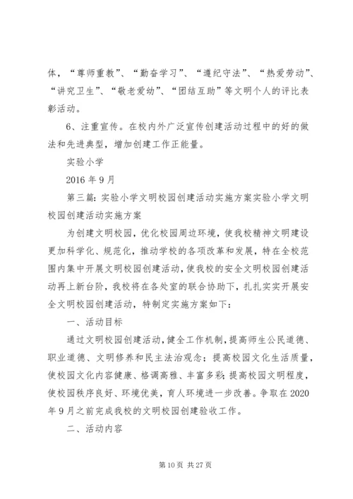 辛留佐小学创建文明校园活动实施方案.docx