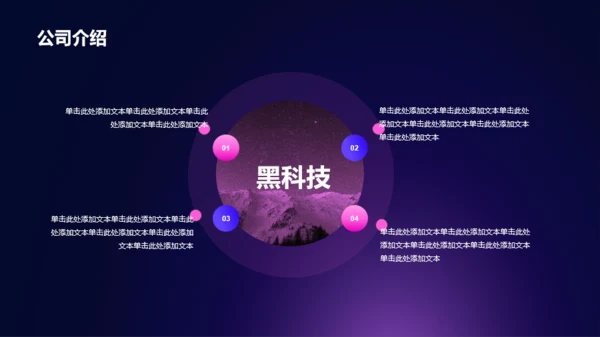 紫色炫酷新趋势新未来发布会PPT模板