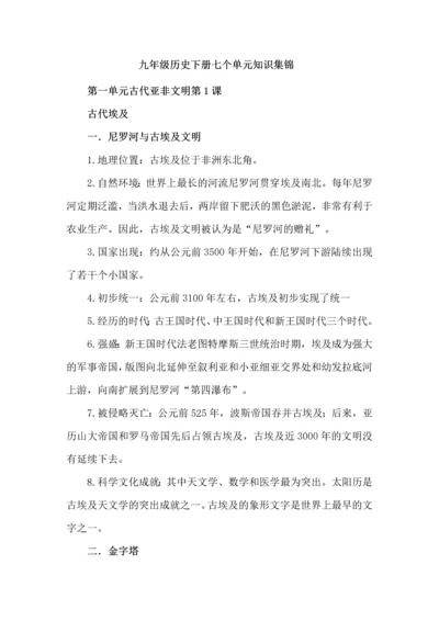 九年级历史下册七个单元知识集锦.docx