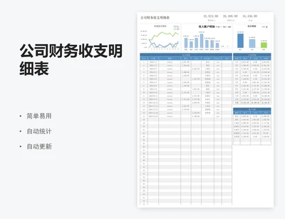 公司财务收支明细表