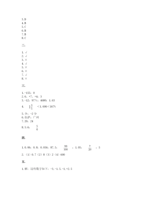 苏教版数学六年级下册试题期末模拟检测卷附答案【b卷】.docx