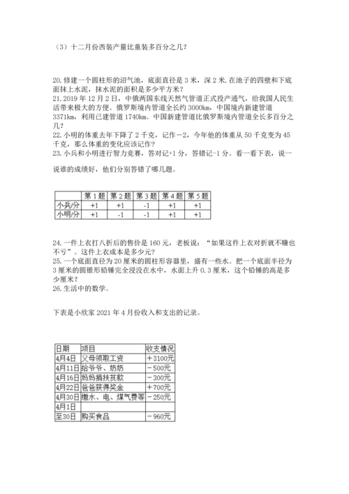 六年级小升初数学解决问题50道含答案（a卷）.docx