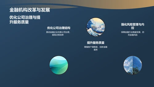 蓝色金融行业年度总结汇报PPT模板