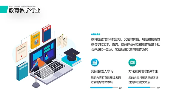 2021创意教学设计网络在线教育线上学习课堂教育培训PPT
