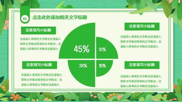绿色清新植物系通用PPT模板