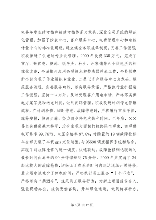 电力局工作总结及计划.docx