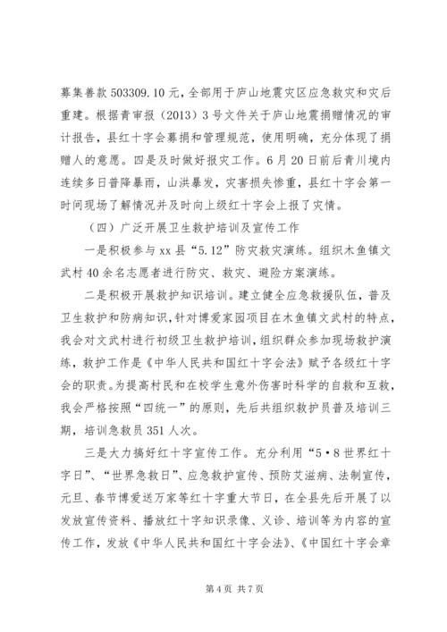 县红十字会上半年工作报告.docx