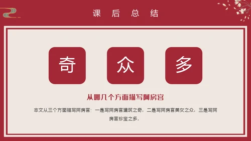 国漫风格阿房宫赋通用PPT模板