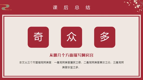 国漫风格阿房宫赋通用PPT模板