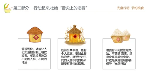 向舌尖上的浪费说不光盘行动节约粮食PPT