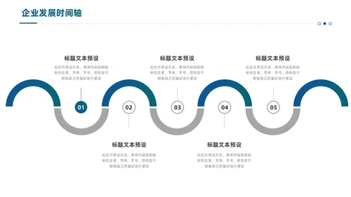 通用商务风企业发展时间轴PPT图表