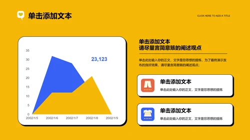 黄色扁平风双十二购物节通用PPT演示模板
