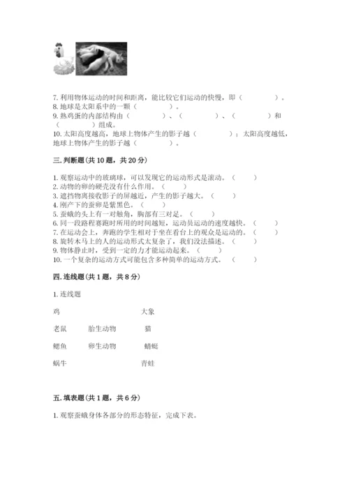 教科版三年级下册科学期末测试卷（预热题）.docx