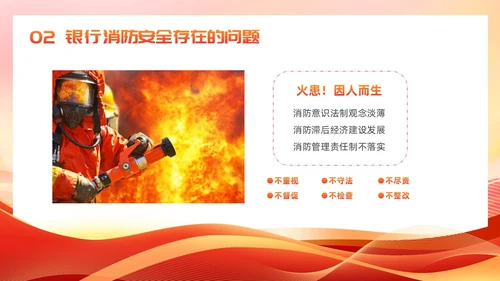 红色党建风银行消防安全培训课件