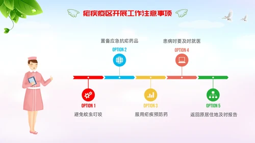 疟疾防治知识课件清新展板渐变疾病知识PPT