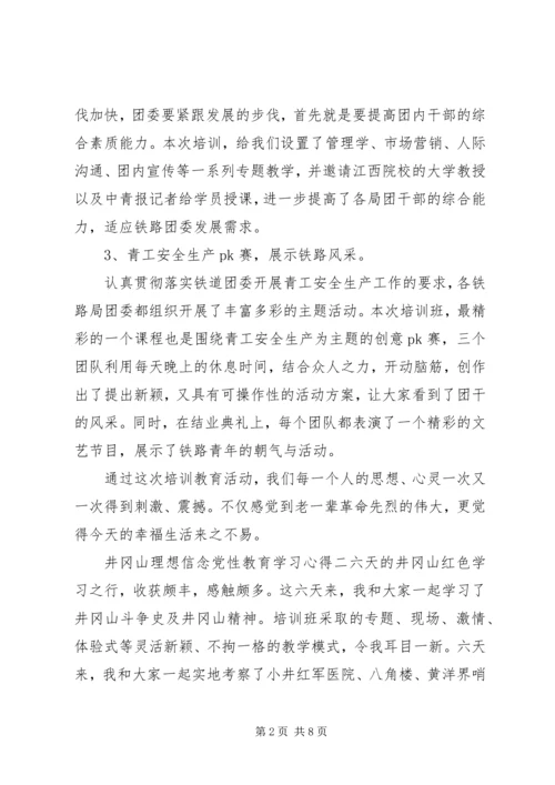 井冈山理想信念党性教育学习心得.docx